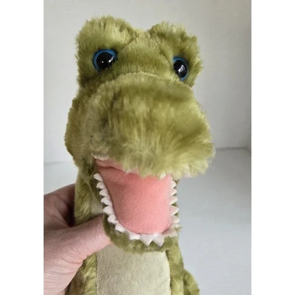 Build A Bear BAB Striped Green Brachiosaurus Dinosaur 2015 Plush Stuffed 22 inch - Picture 8 of 13